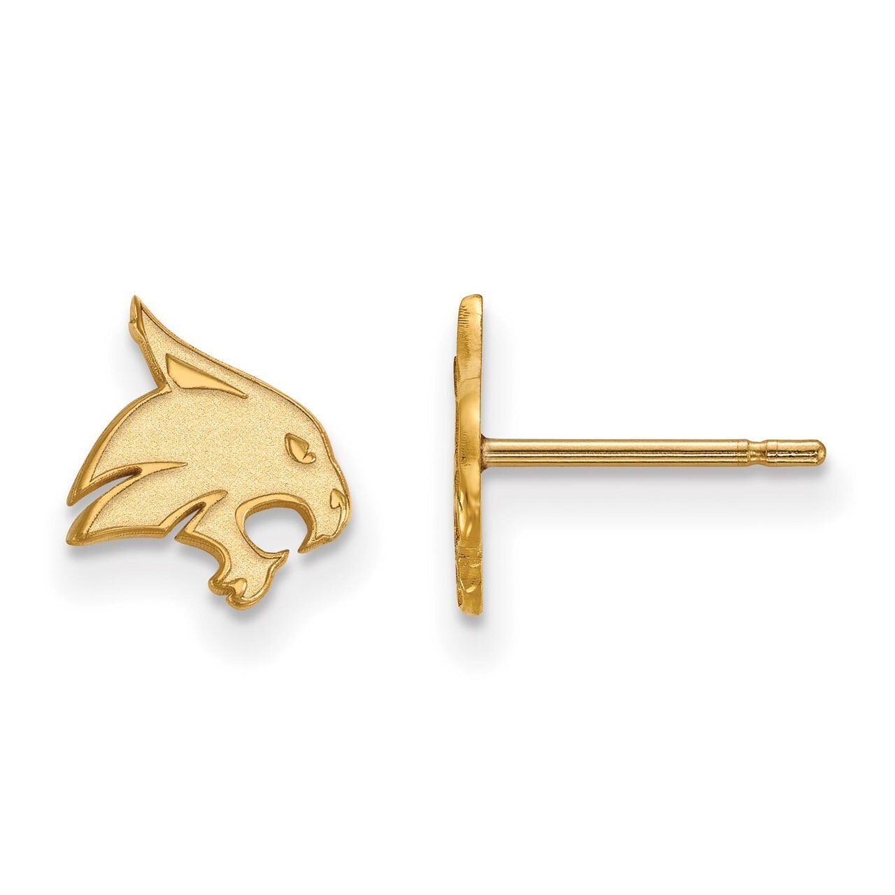 Texas State University x-Small Post Earring 14k Yellow Gold 4Y007TST