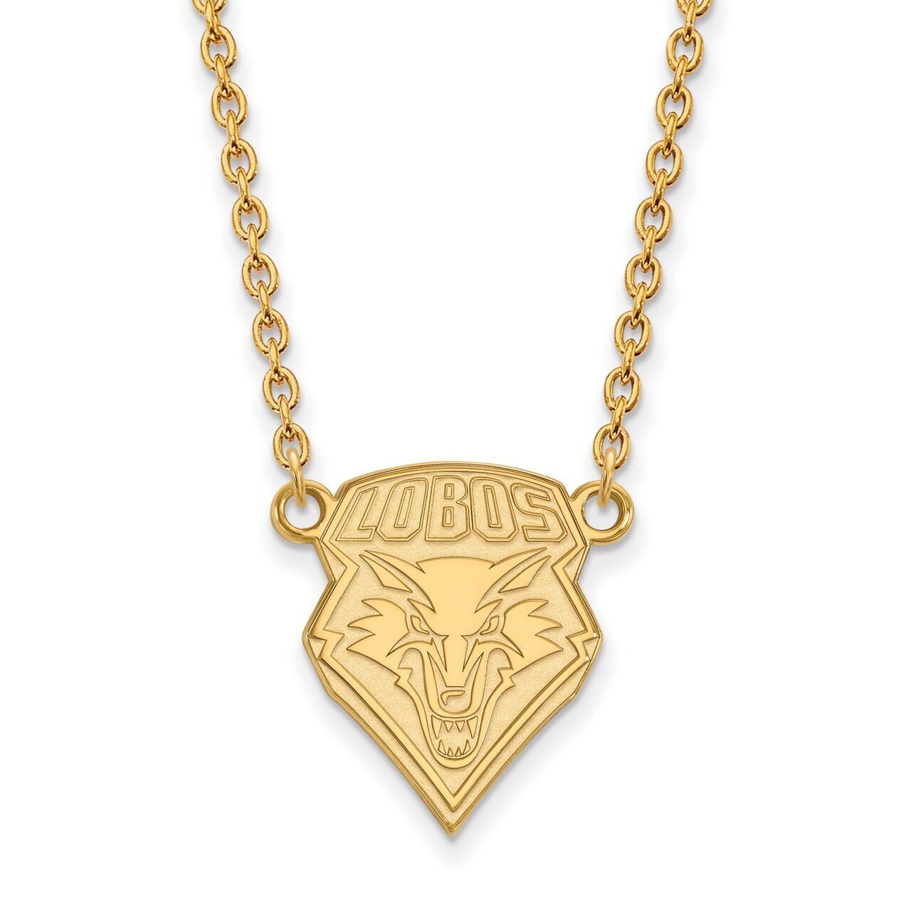 University of New Mexico Large Pendant with Chain Necklace 14k Yellow Gold 4Y007UNM-18, MPN: 4Y007U…