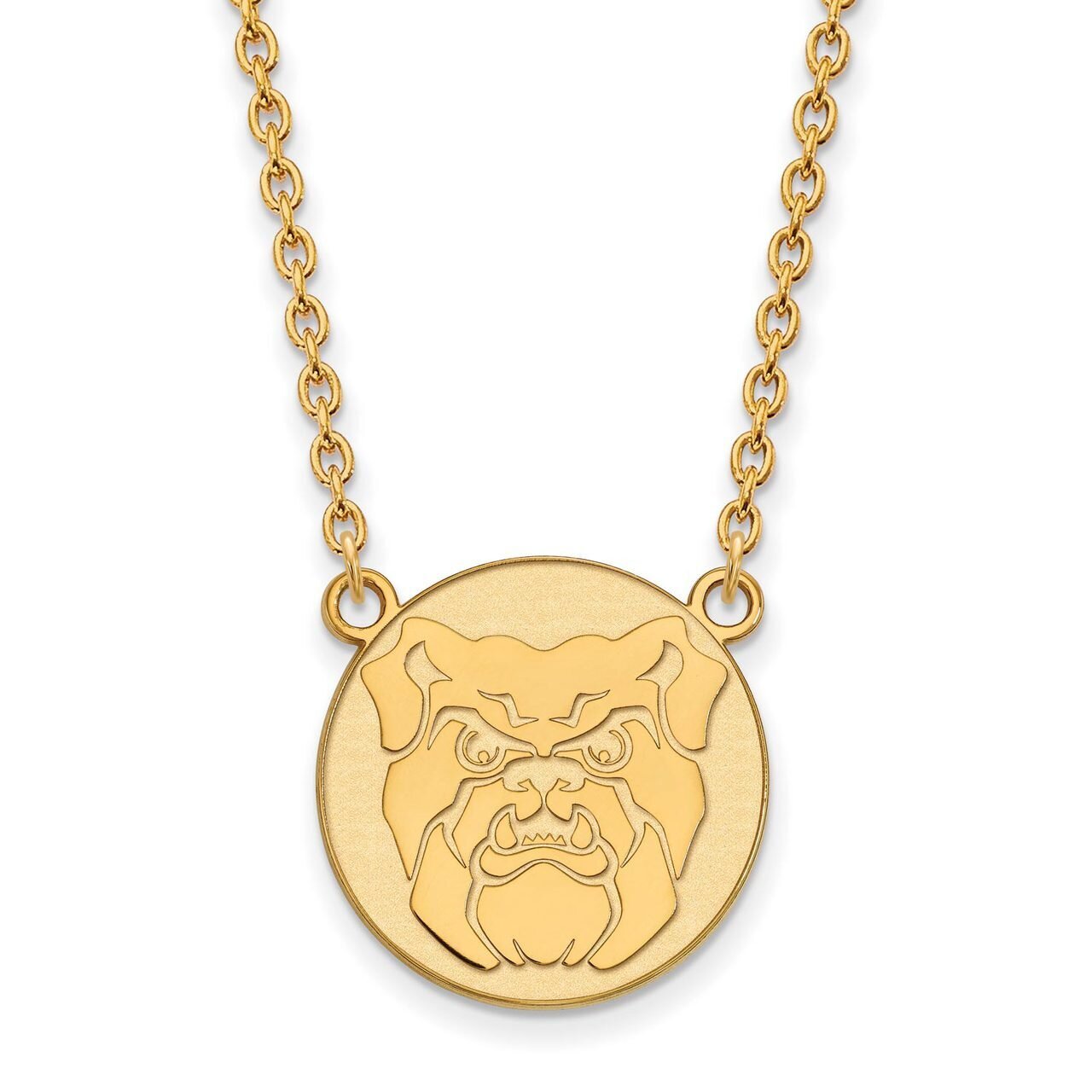Butler University Large Pendant with Chain Necklace 14k Yellow Gold 4Y008BUT-18