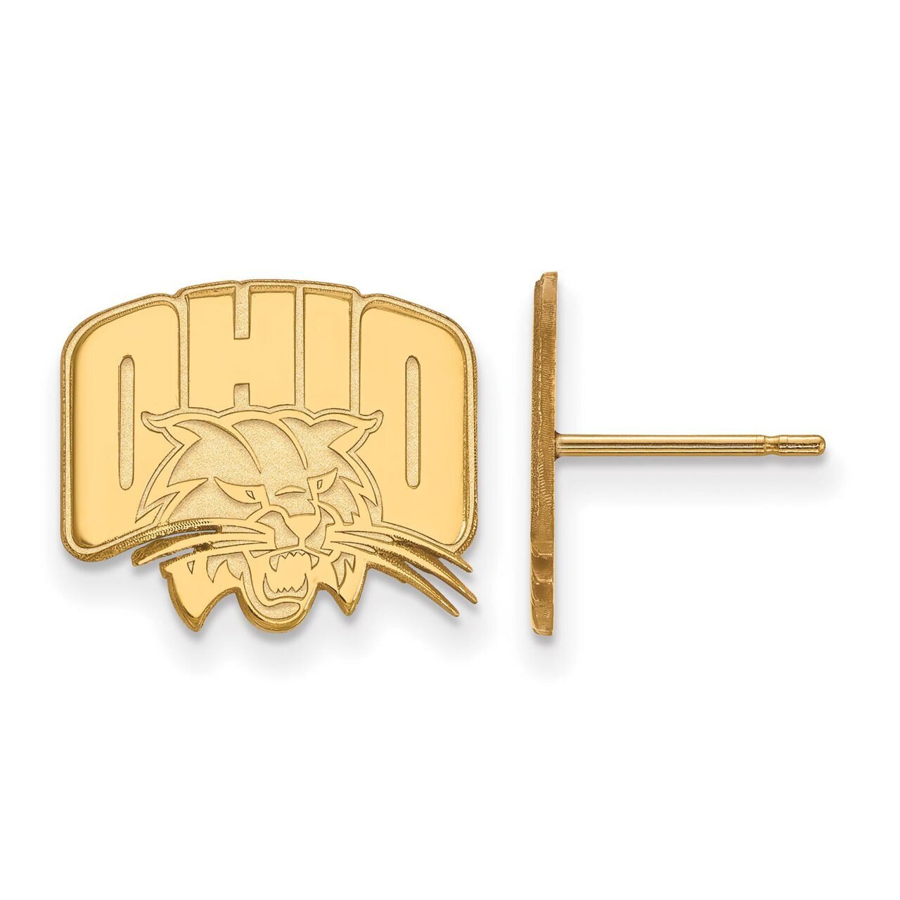 Ohio University Small Post Earring 14k Yellow Gold 4Y008OU