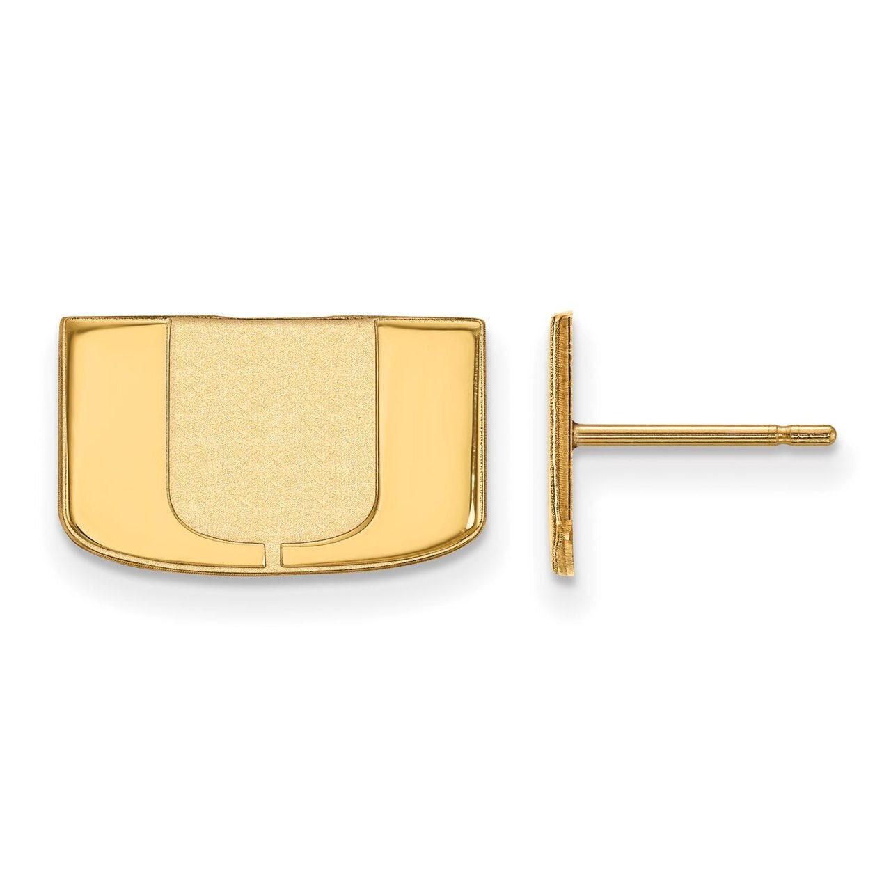 University of Miami x-Small Post Earring 14k Yellow Gold 4Y008UMF