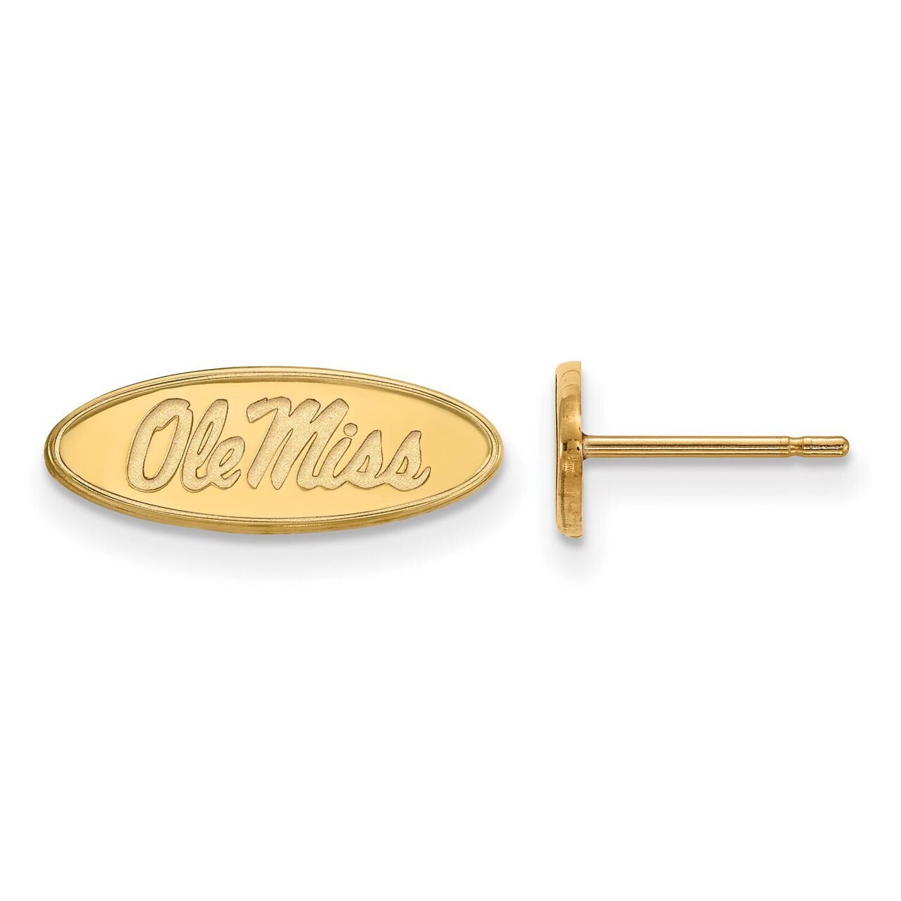 University of Mississippi x-Small Post Earring 14k Yellow Gold 4Y008UMS