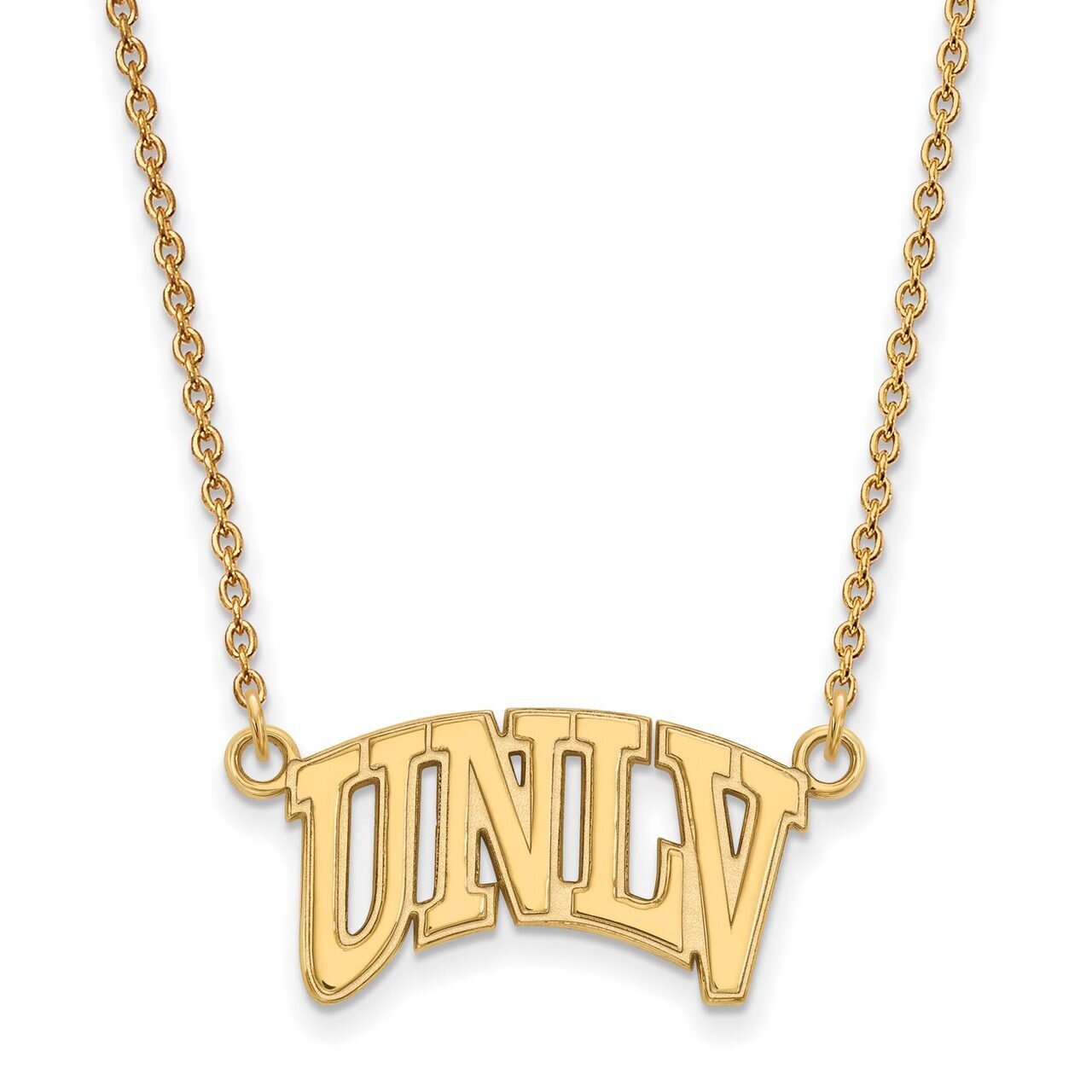 University of Nevada Las Vegas Small Pendant with Chain Necklace 14k Yellow Gold 4Y008UNL-18