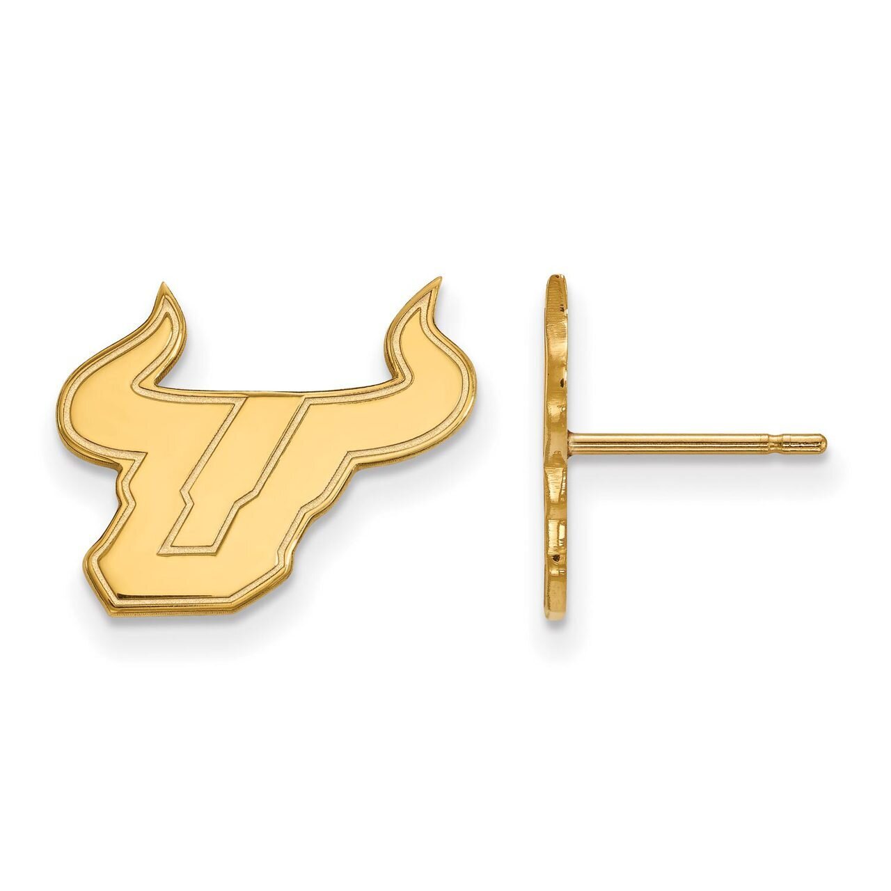 University of South Florida Small Post Earring 14k Yellow Gold 4Y008USFL