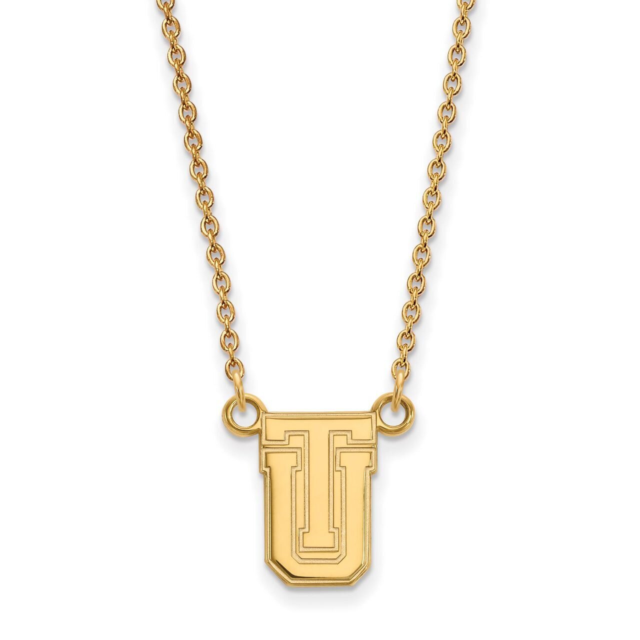 The University of Tulsa Small Pendant with Chain Necklace 14k Yellow Gold 4Y008UTL-18, MPN: 4Y008UT…