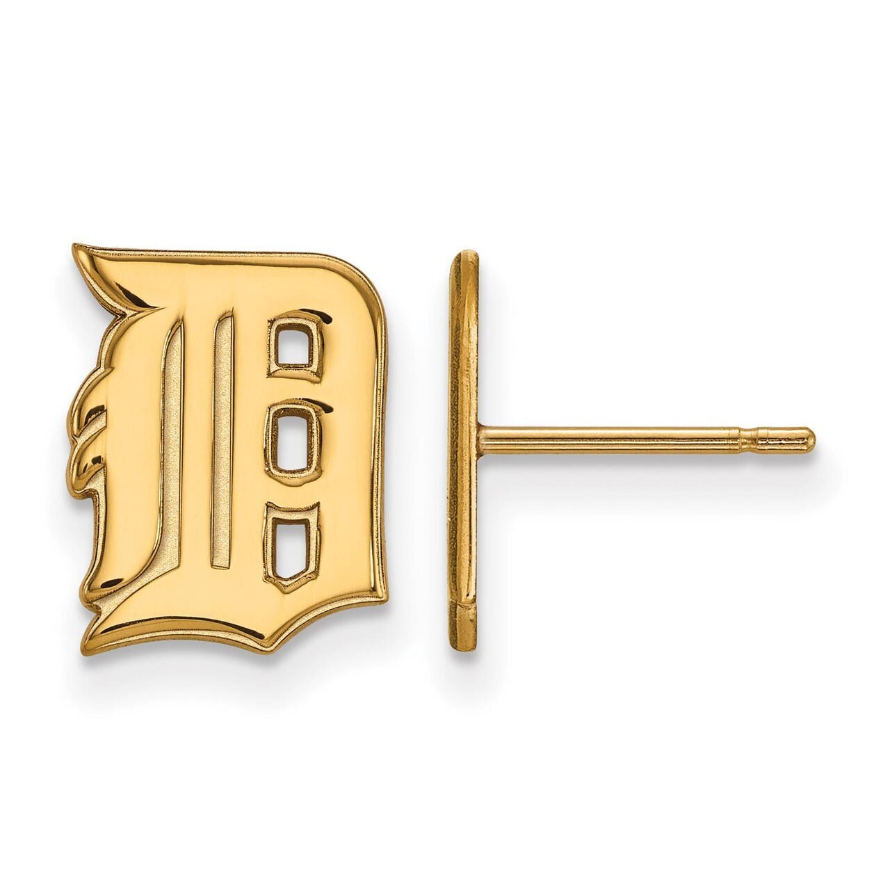 Detroit Tigers Small Post Earring 14k Yellow Gold 4Y009TIG