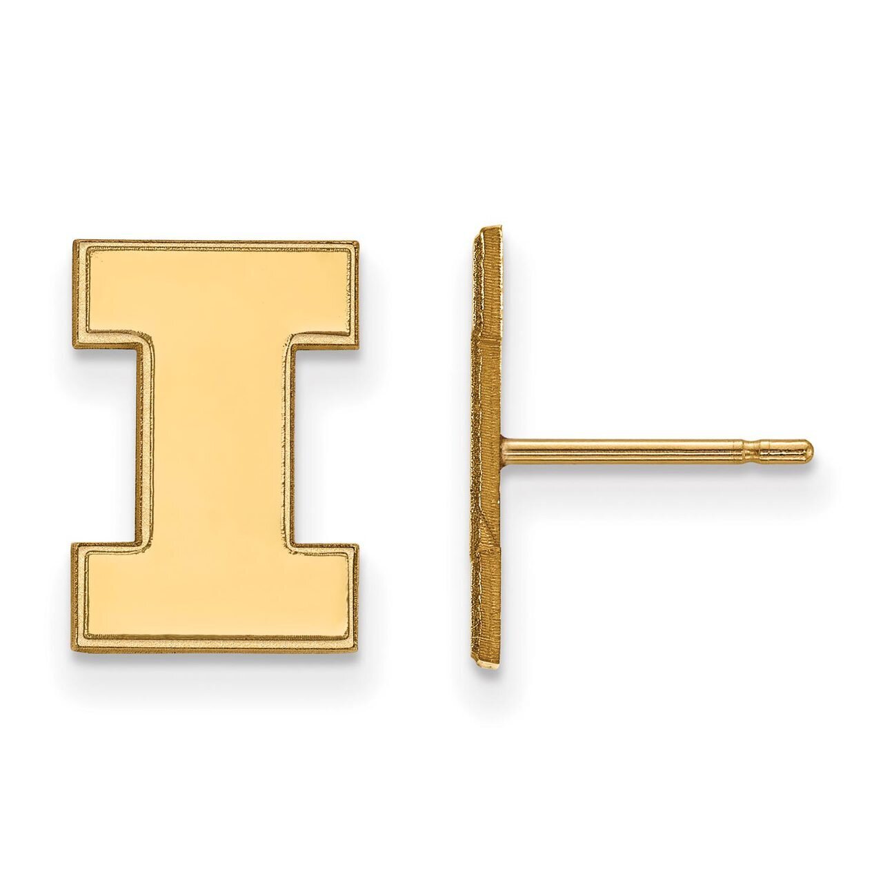University of Illinois Small Post Earring 14k Yellow Gold 4Y009UIL