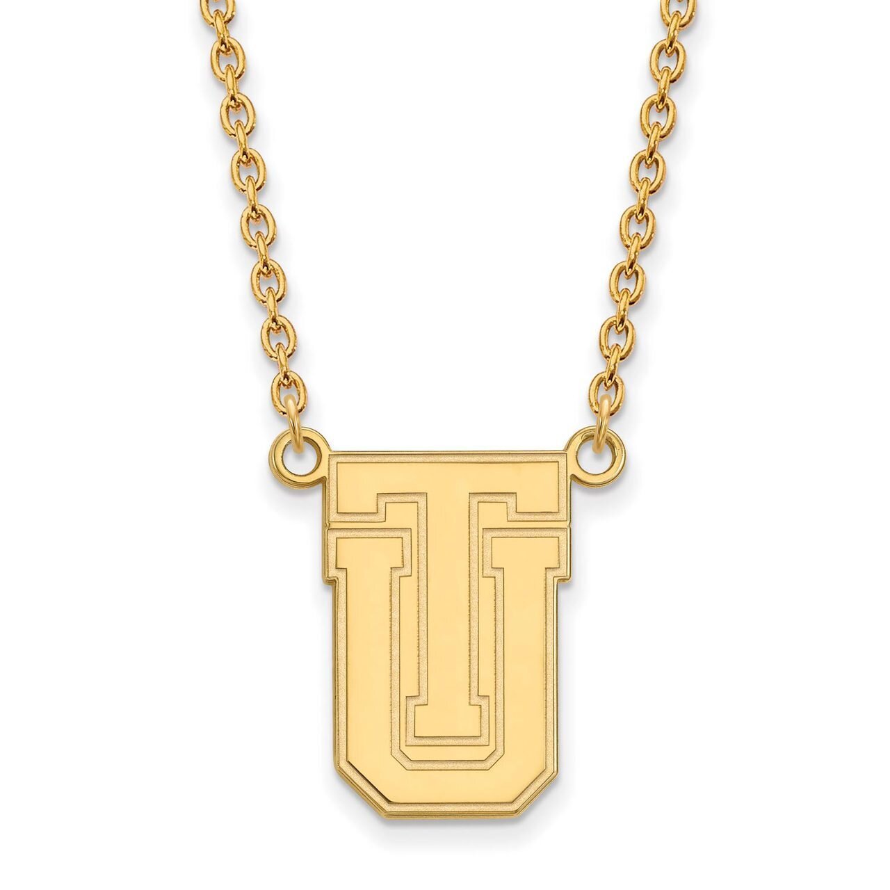 The University of Tulsa Large Pendant with Chain Necklace 14k Yellow Gold 4Y009UTL-18, MPN: 4Y009UT…