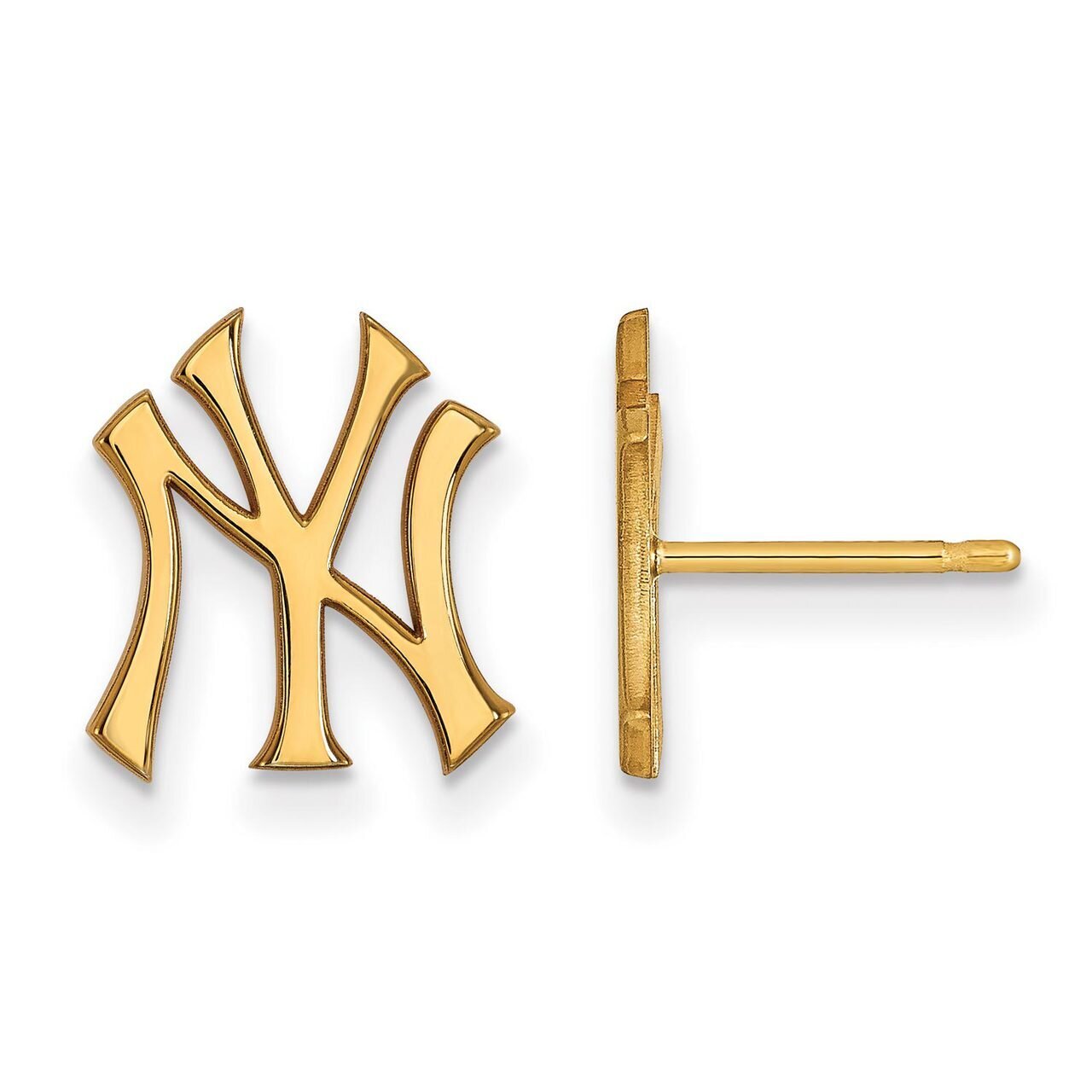 New York Yankees Small Post Earring 14k Yellow Gold 4Y009YAN