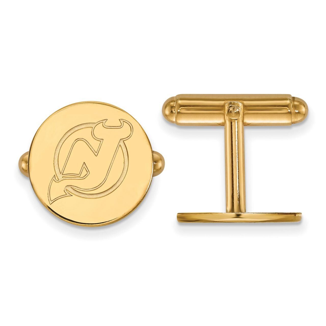 New Jersey Devils Cufflinkss 14k Yellow Gold 4Y010DVL, MPN: 4Y010DVL, 886774739366