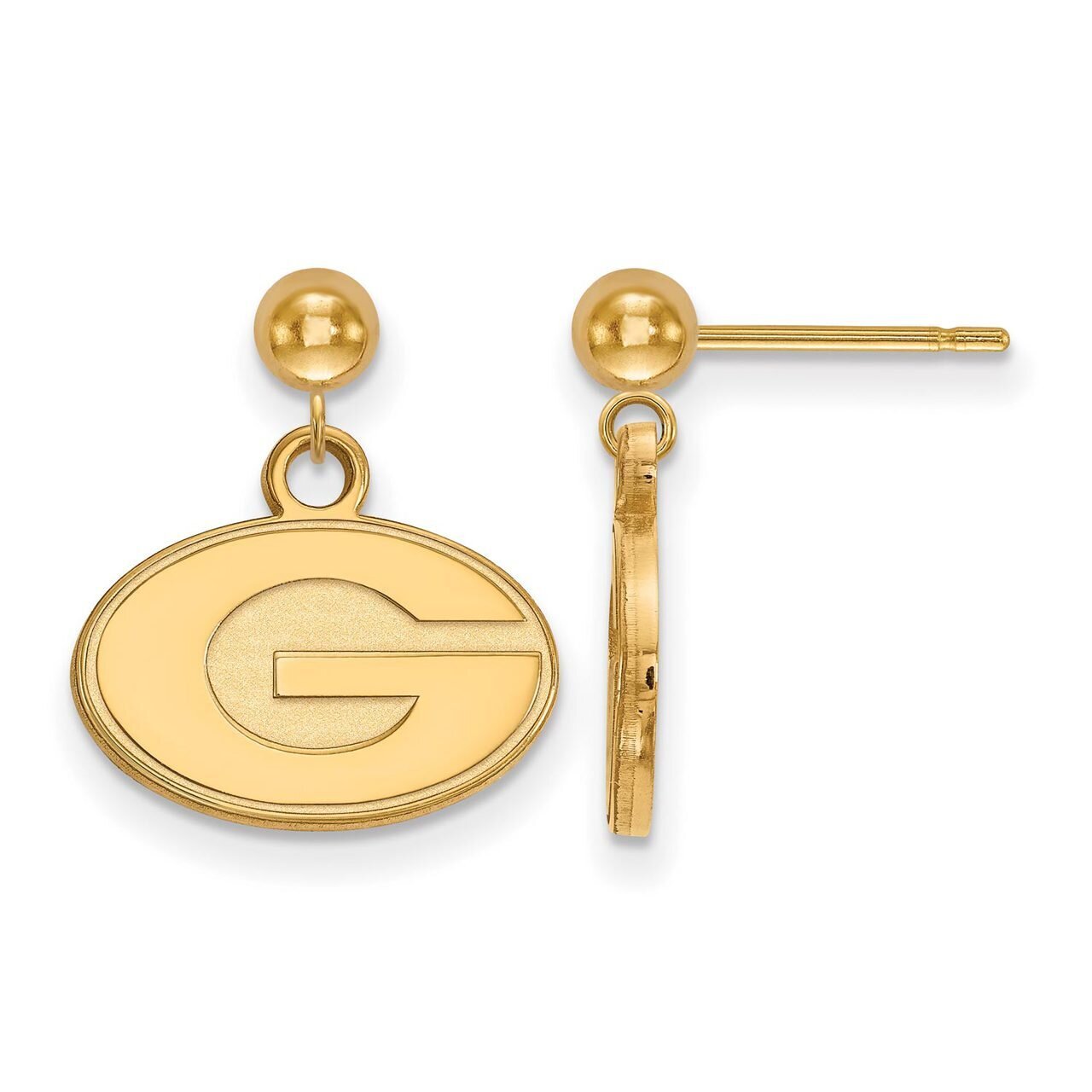 University of Georgia Earring Dangle Ball 14k Yellow Gold 4Y010UGA, MPN: 4Y010UGA, 886774870502