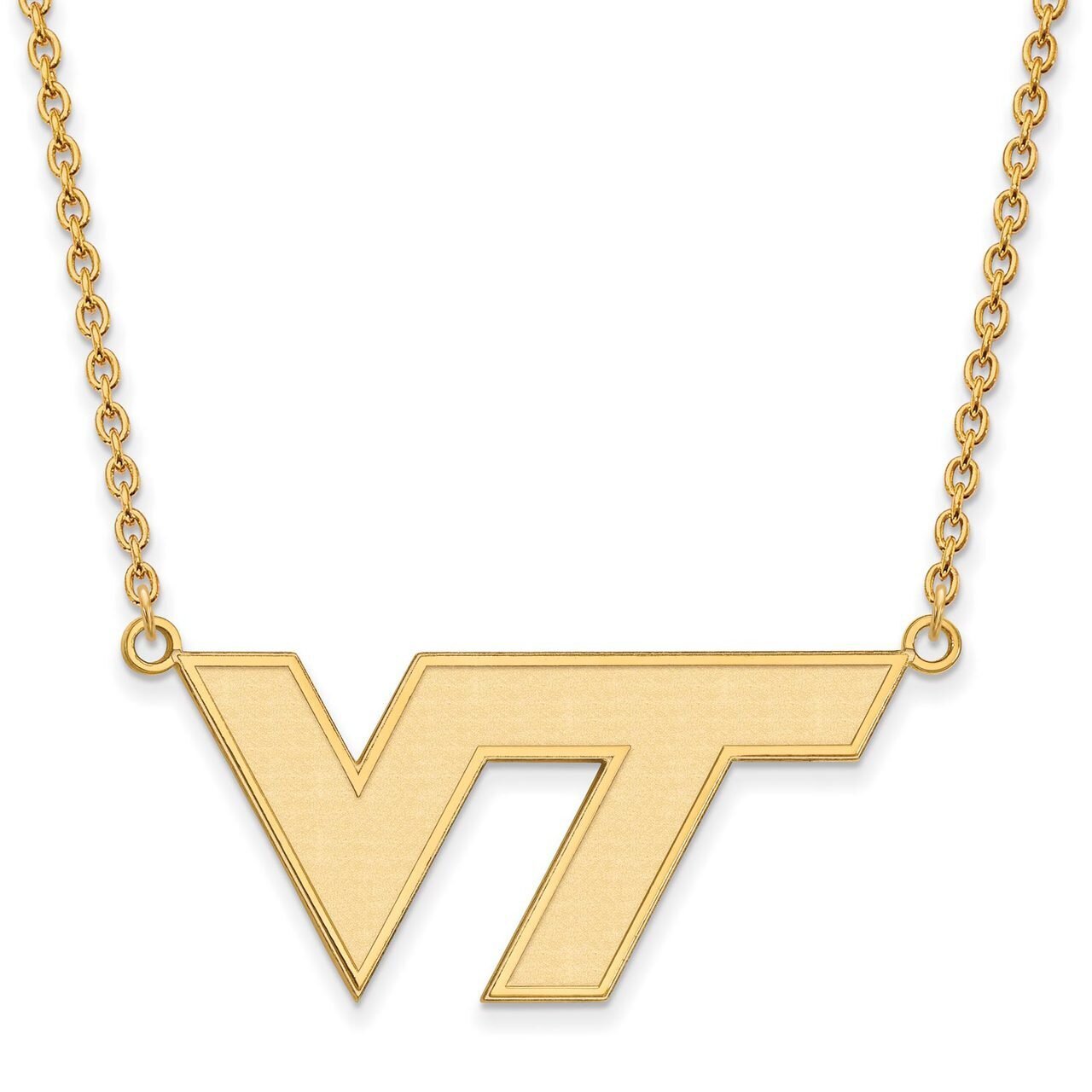 Virginia Tech Large Pendant with Chain Necklace 14k Yellow Gold 4Y010VTE-18, MPN: 4Y010VTE-18, 8867…