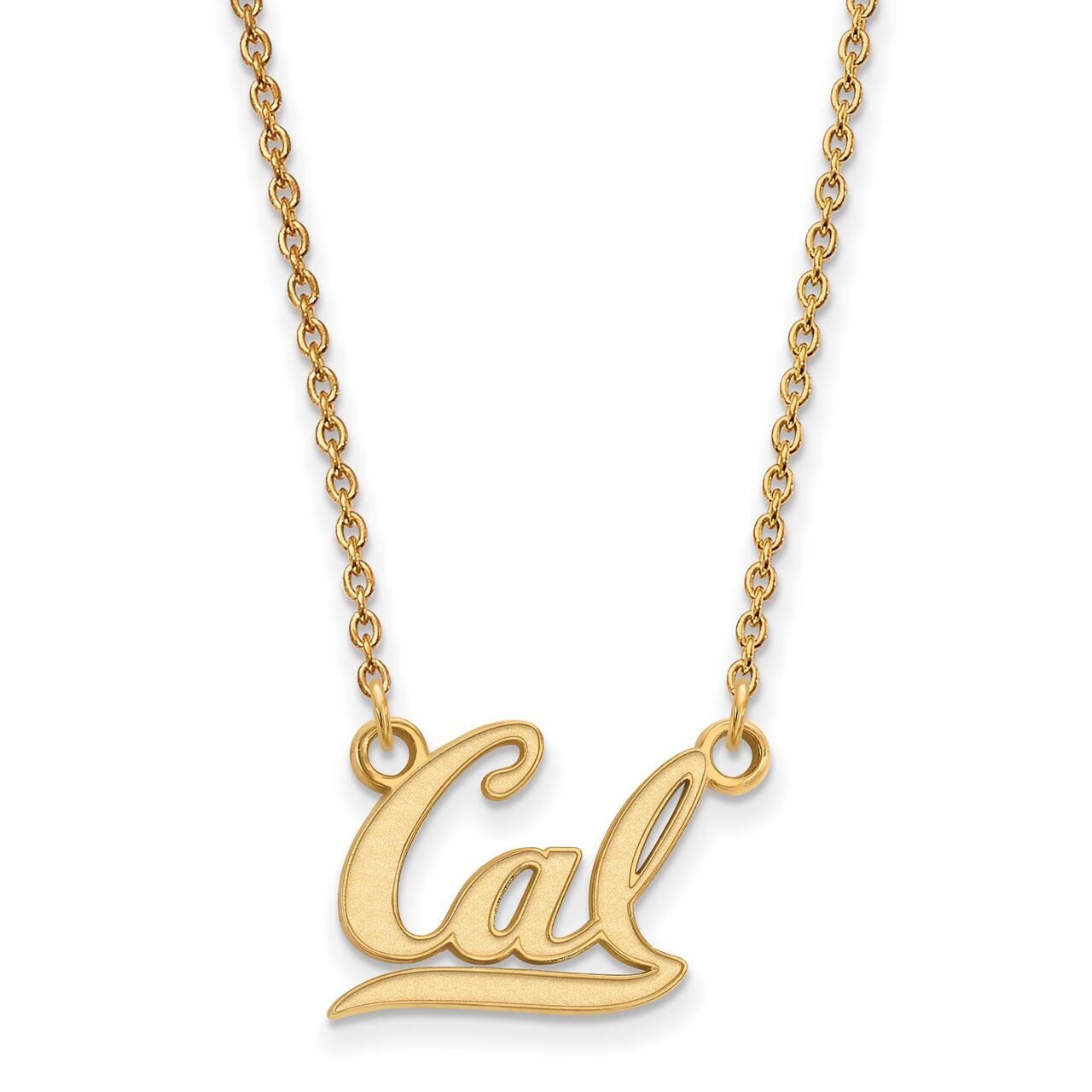 University of California Berkeley Small Pendant with Chain Necklace 14k Yellow Gold 4Y011UCB-18, MP…