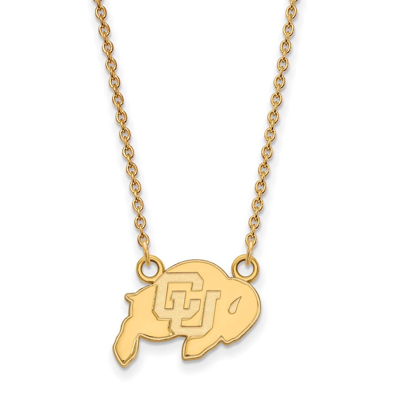 University of Colorado Small Pendant with Chain Necklace 14k Yellow Gold 4Y011UCO-18