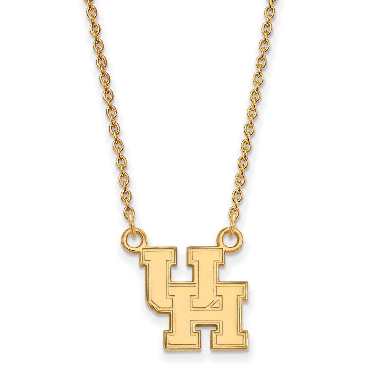 University of Houston Small Pendant with Chain Necklace 14k Yellow Gold 4Y011UHO-18, MPN: 4Y011UHO-…