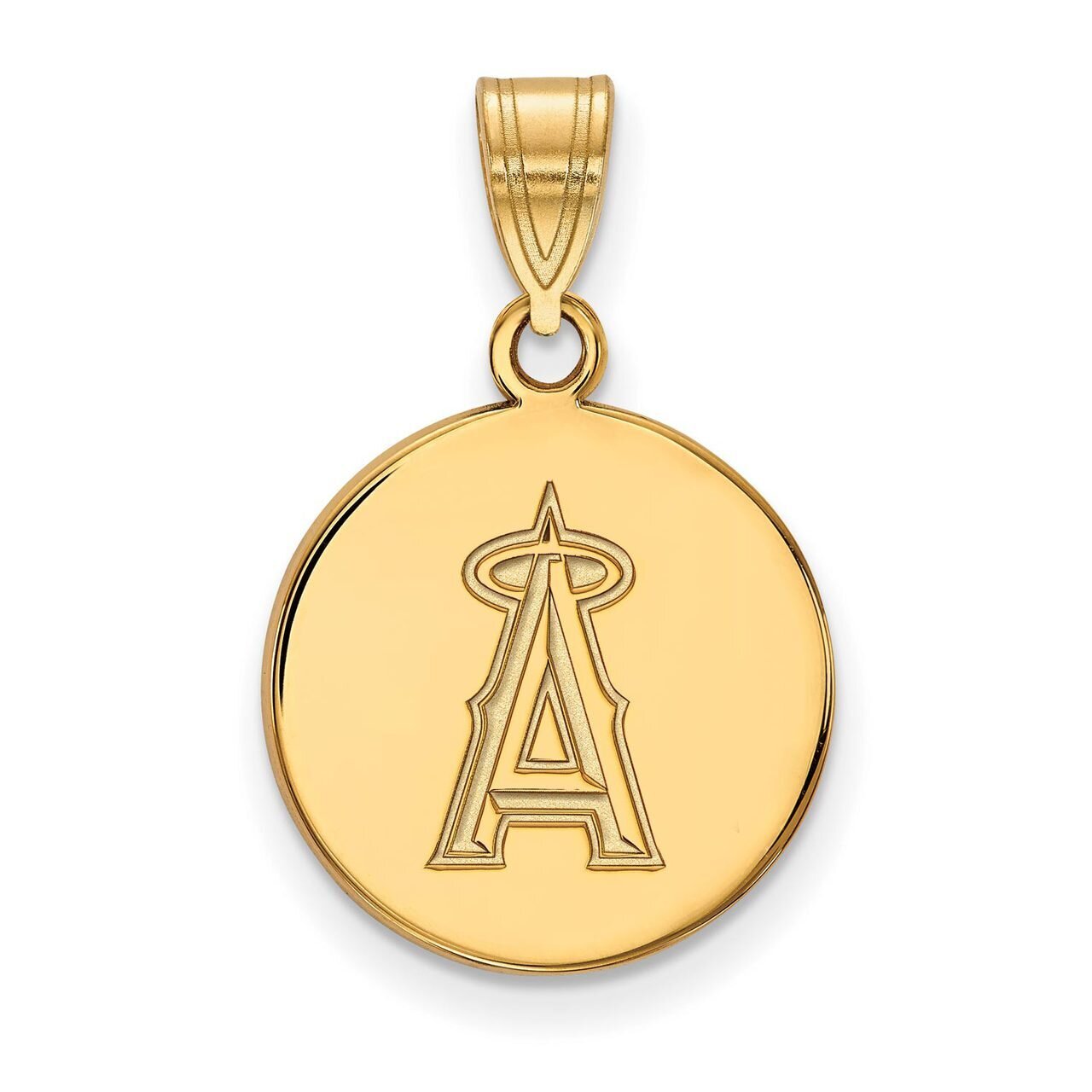 Los Angeles Angels Medium Disc Pendant 14k Yellow Gold 4Y013ANG, MPN: 4Y013ANG, 886774872452