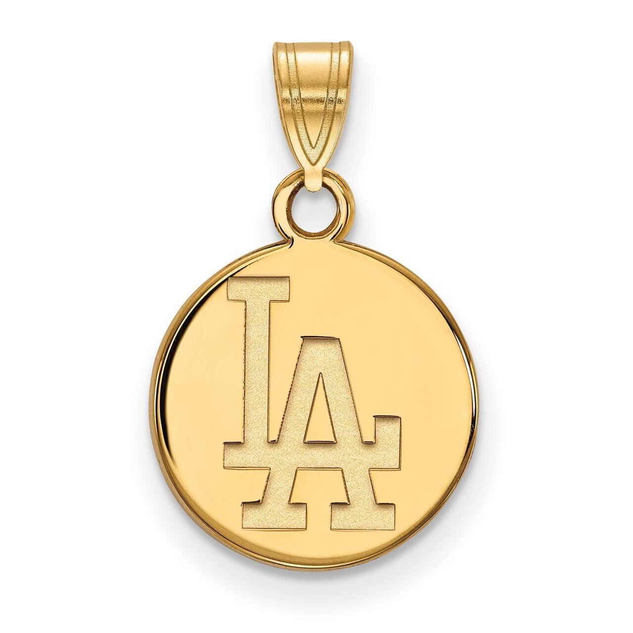 Los Angeles Dodgers Small Disc Pendant 14k Yellow Gold 4Y013DOD