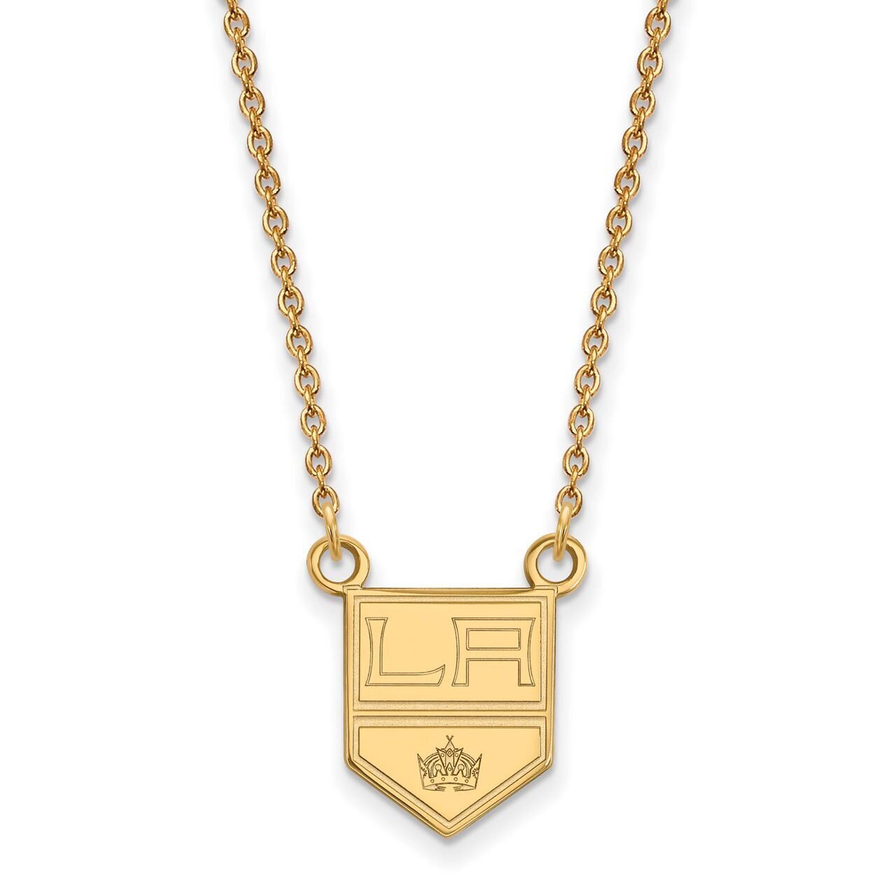 Los Angeles Kings Small Pendant with Chain Necklace 14k Yellow Gold 4Y013KIN-18, MPN: 4Y013KIN-18, …