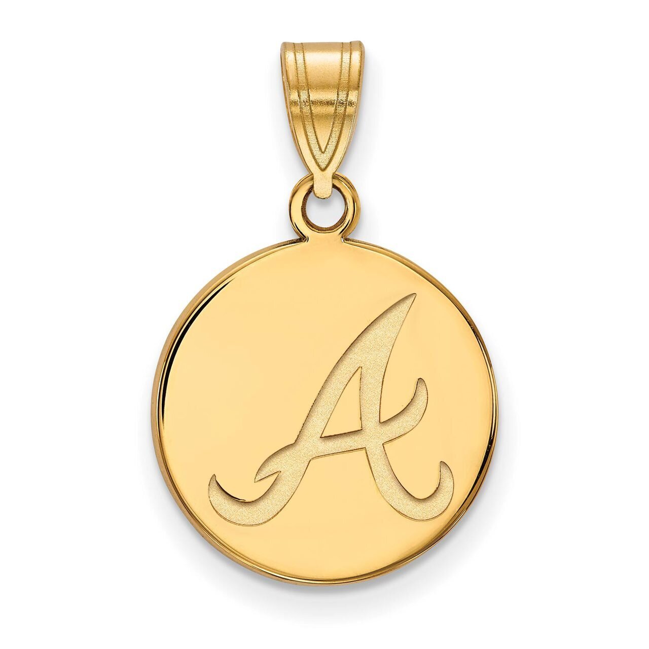 Atlanta Braves Medium Disc Pendant 14k Yellow Gold 4Y014BRA, MPN: 4Y014BRA, 886774872759