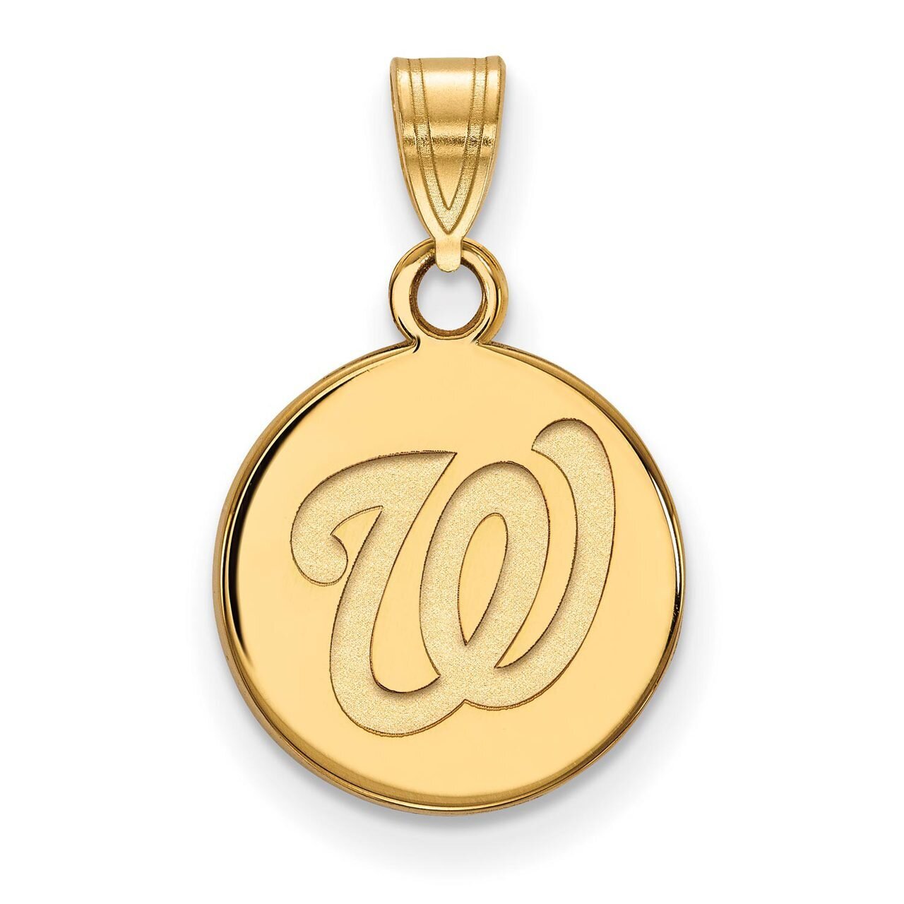 Washington Nationals Small Disc Pendant 14k Yellow Gold 4Y014NAT, MPN: 4Y014NAT, 886774872872
