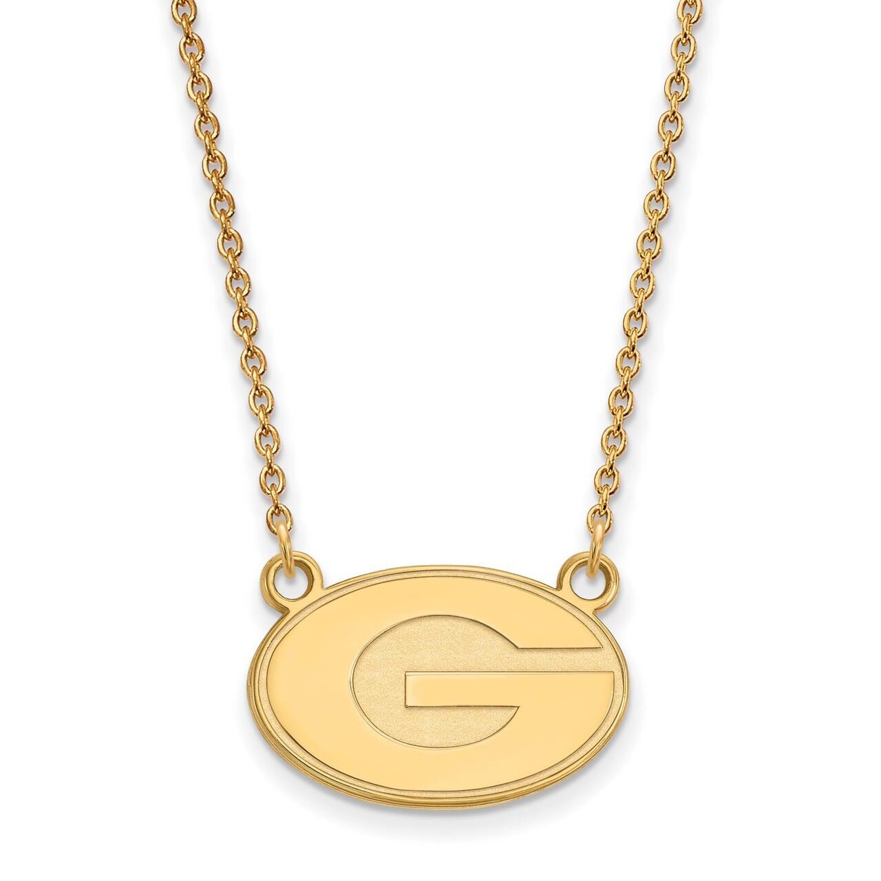 University of Georgia Small Pendant with Chain Necklace 14k Yellow Gold 4Y015UGA-18, MPN: 4Y015UGA-…