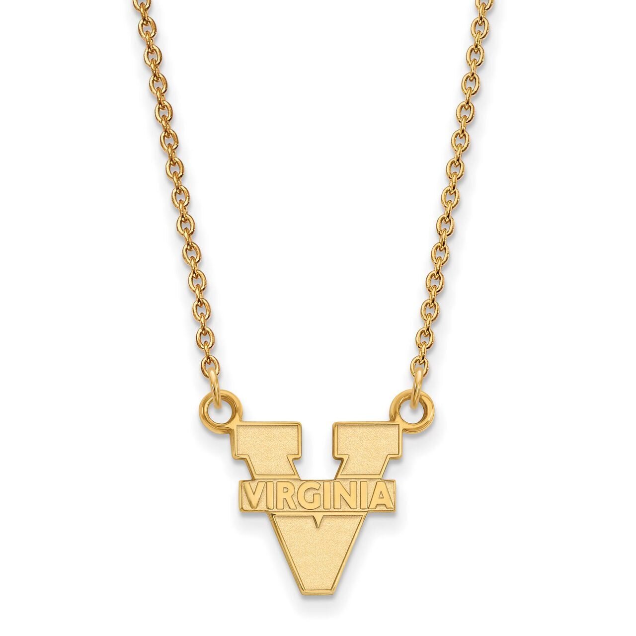 University of Virginia Small Pendant with Chain Necklace 14k Yellow Gold 4Y015UVA-18