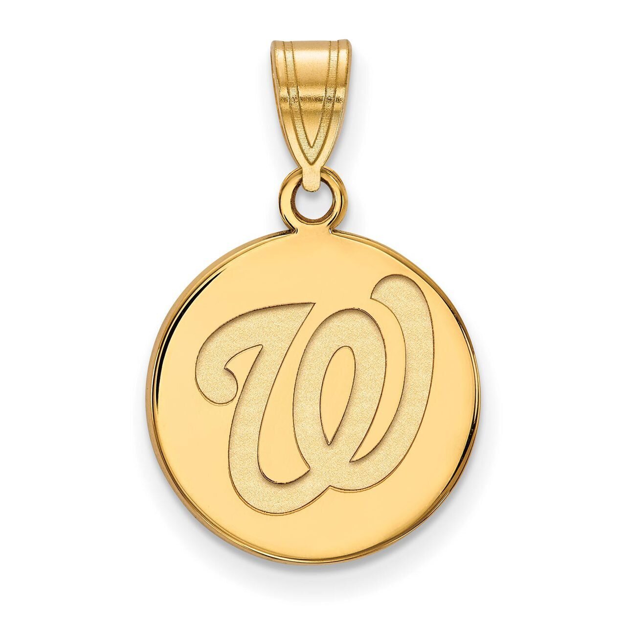 Washington Nationals Medium Disc Pendant 14k Yellow Gold 4Y016NAT, MPN: 4Y016NAT, 886774873985