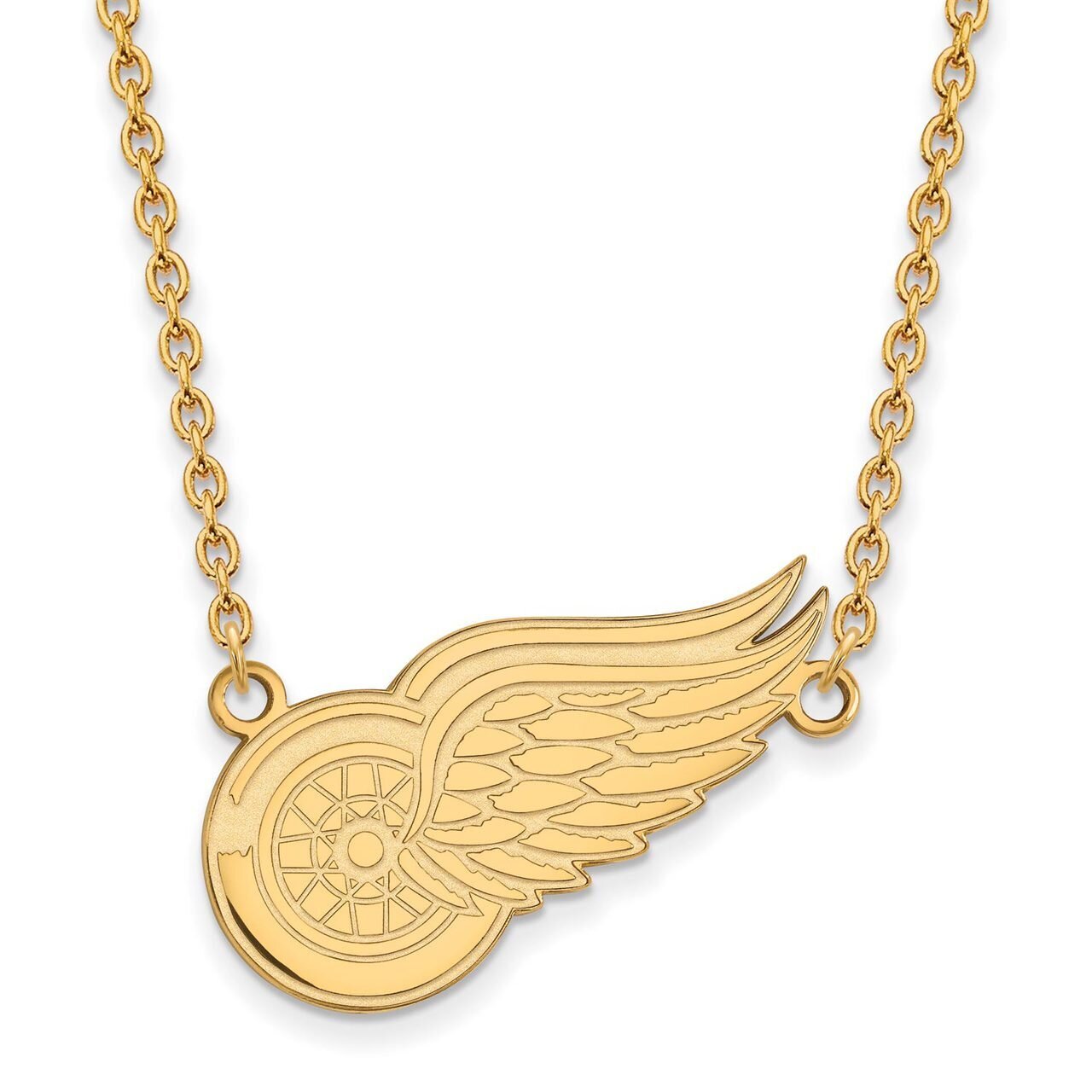 Detroit Red Wings Large Pendant with Chain Necklace 14k Yellow Gold 4Y016RWI-18, MPN: 4Y016RWI-18, …