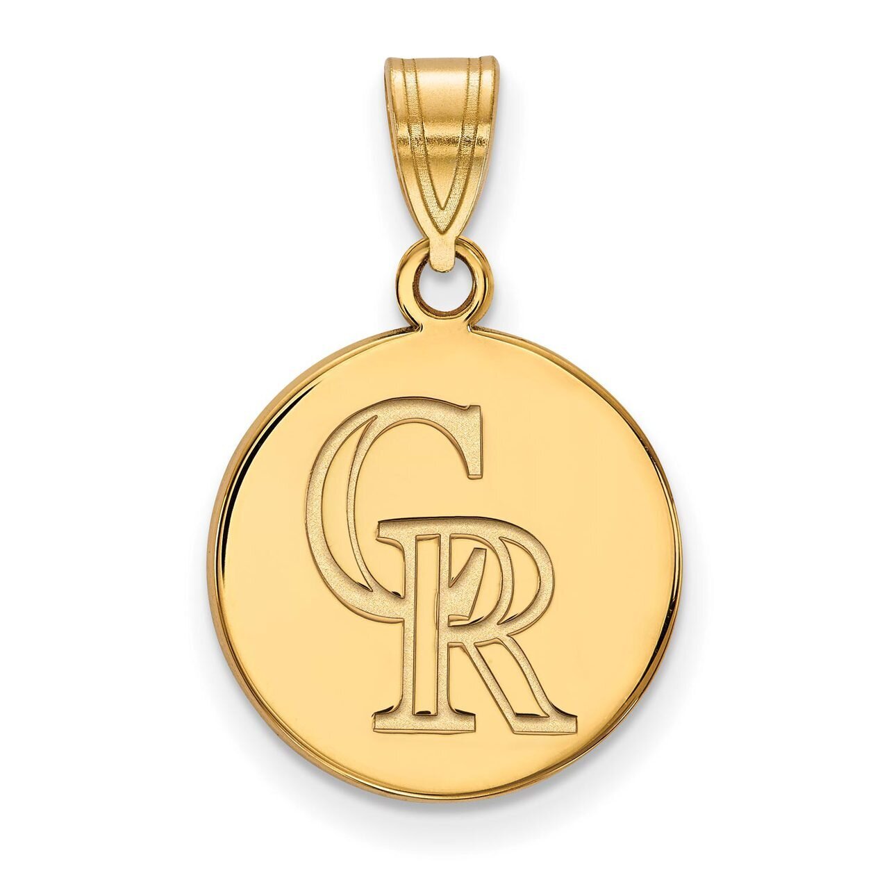Colorado Rockies Medium Disc Pendant 14k Yellow Gold 4Y017ROK, MPN: 4Y017ROK, 886774874616