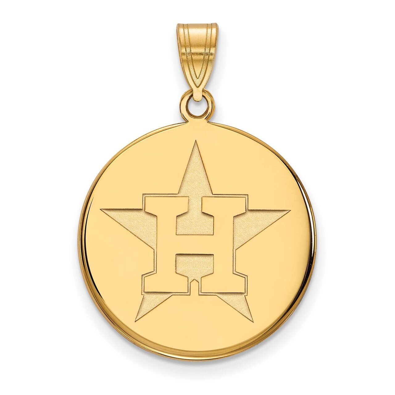 Houston Astros Large Disc Pendant 14k Yellow Gold 4Y019AST, MPN: 4Y019AST, 886774875187