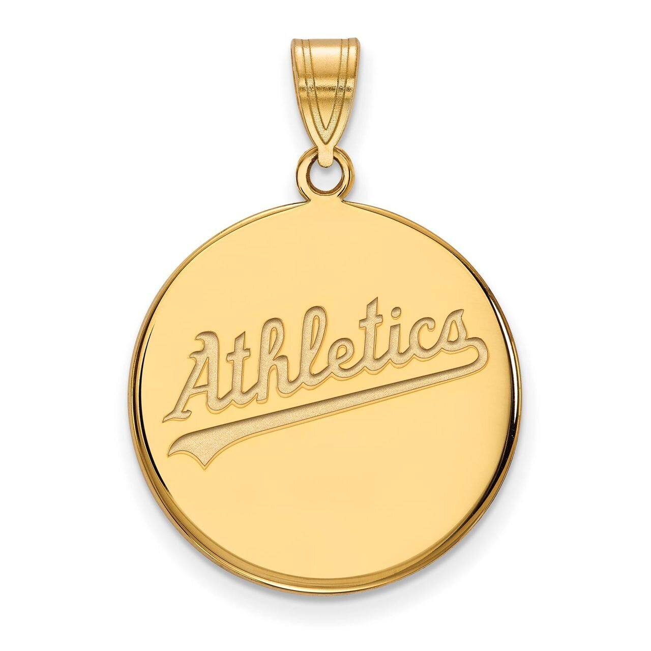 Oakland Athletics Large Disc Pendant 14k Yellow Gold 4Y021ATH, MPN: 4Y021ATH, 886774875828