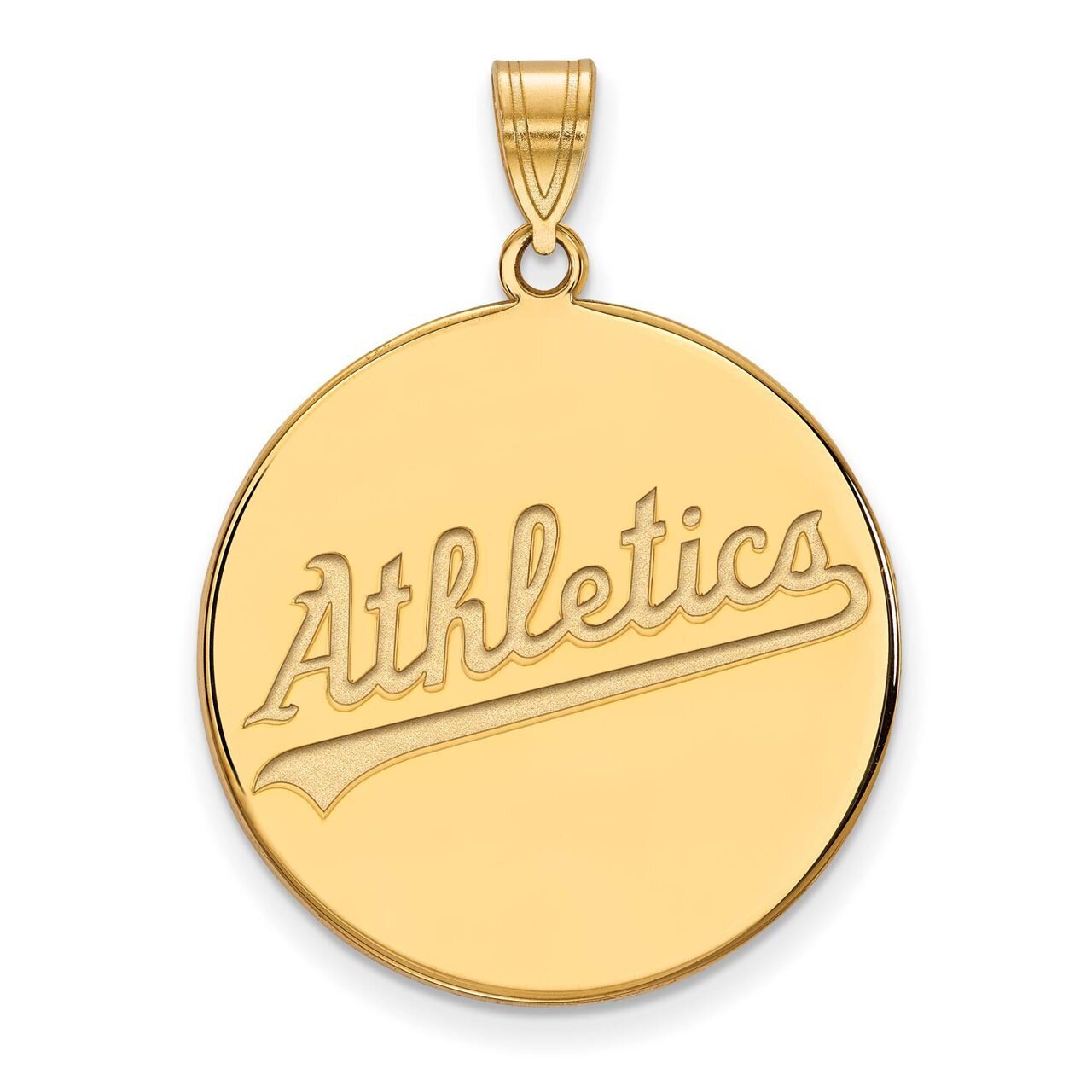Oakland Athletics x-Large Disc Pendant 14k Yellow Gold 4Y022ATH
