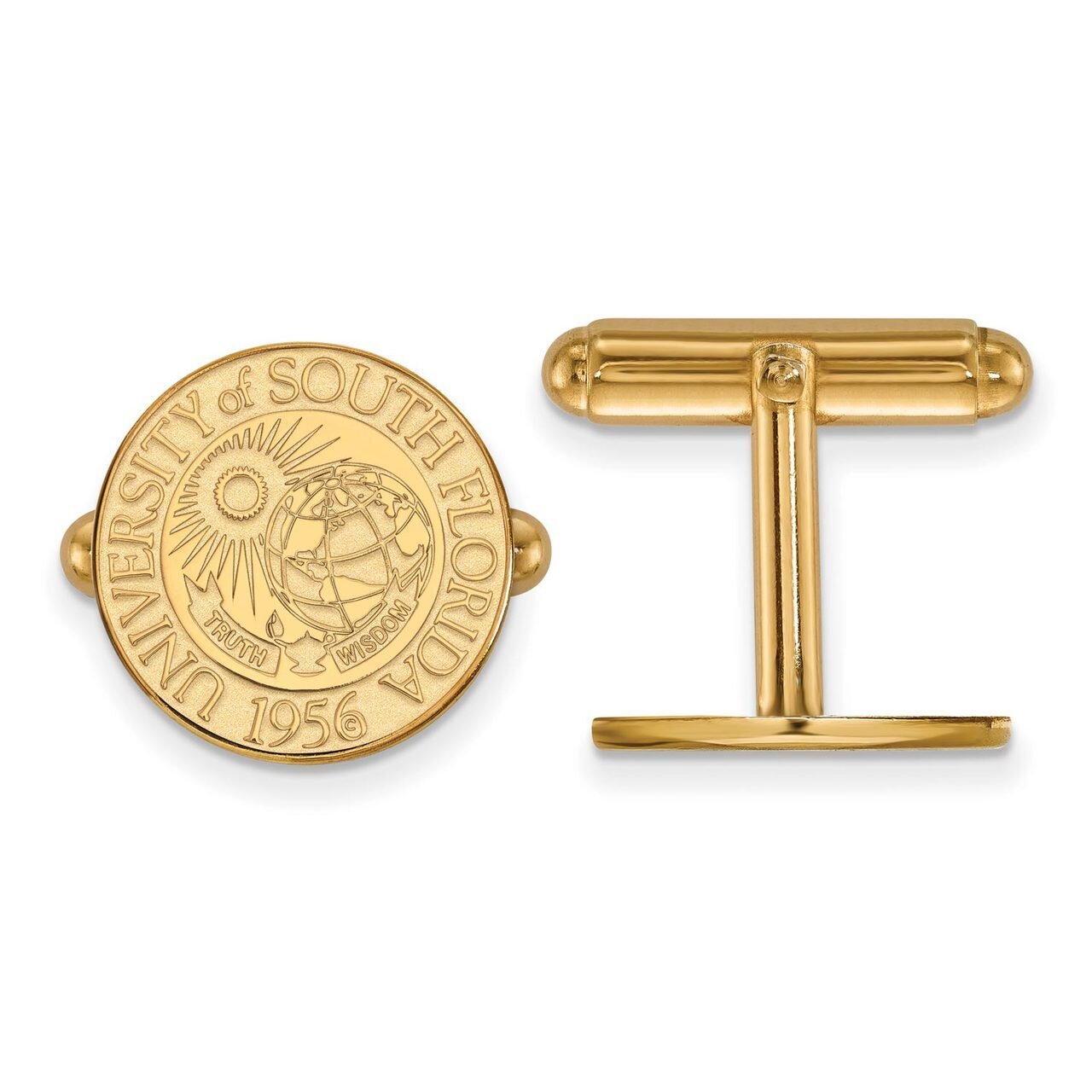 University of South Florida Crest Cufflinks 14k Yellow Gold 4Y022USFL, MPN: 4Y022USFL, 886774876542