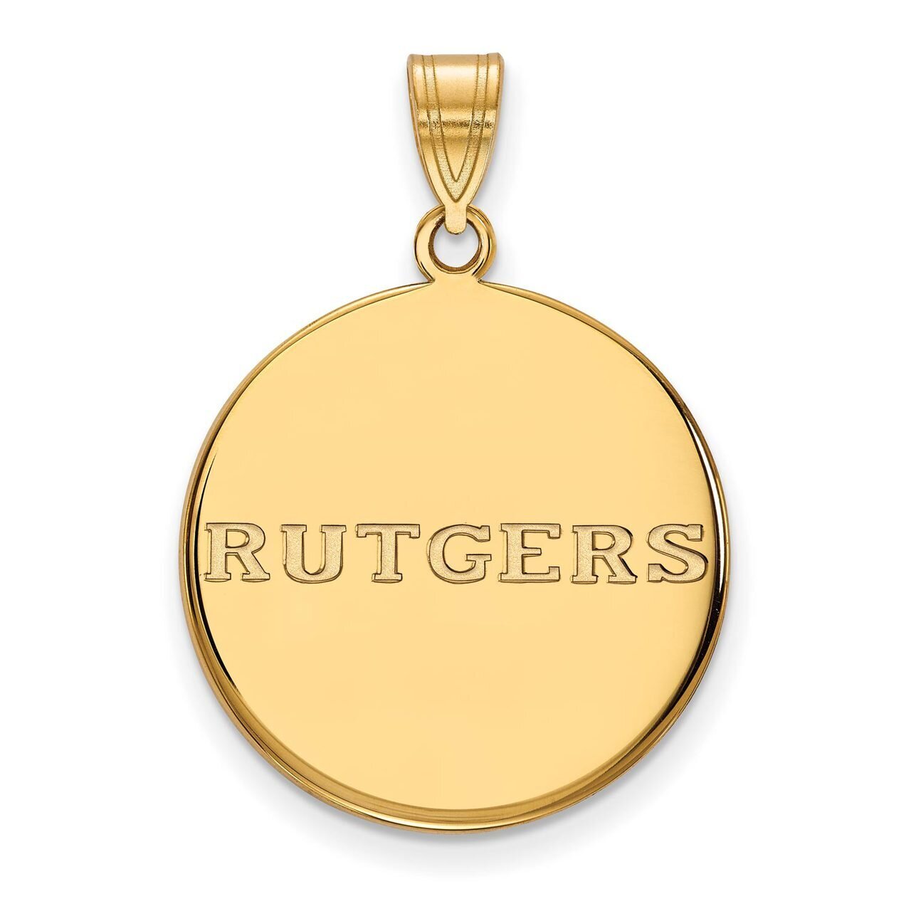 Rutgers Large Disc Pendant 14k Yellow Gold 4Y023RUT