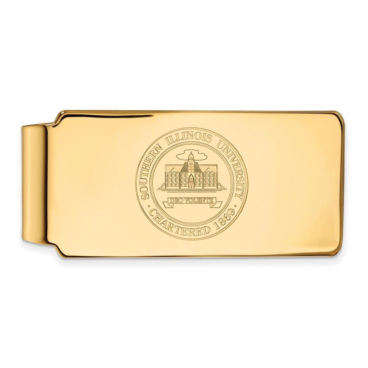 Southern Illinois University Money Clip Crest 14k Yellow Gold 4Y024SIU