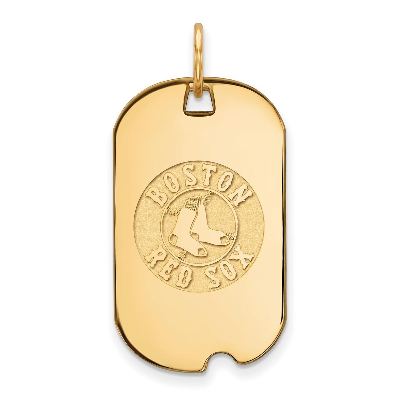 Boston Red Sox Small Dog Tag 14k Yellow Gold 4Y027RSO