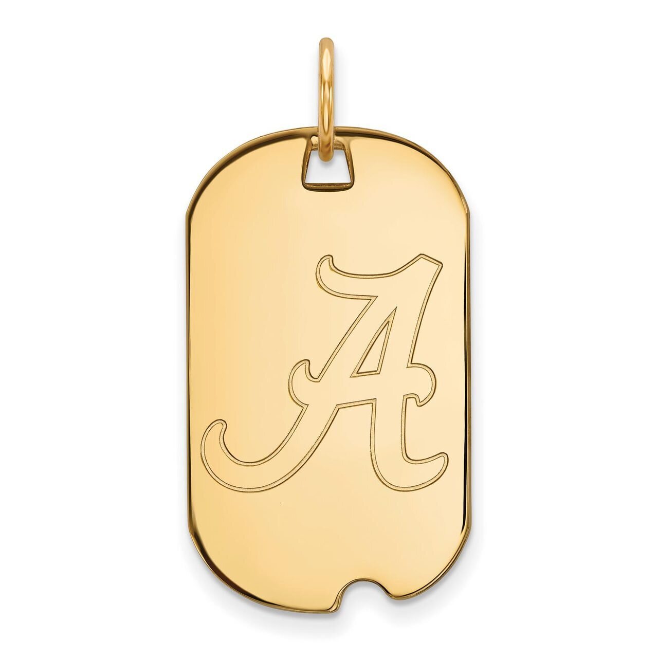 University of Alabama Small Dog Tag 14k Yellow Gold 4Y027UAL
