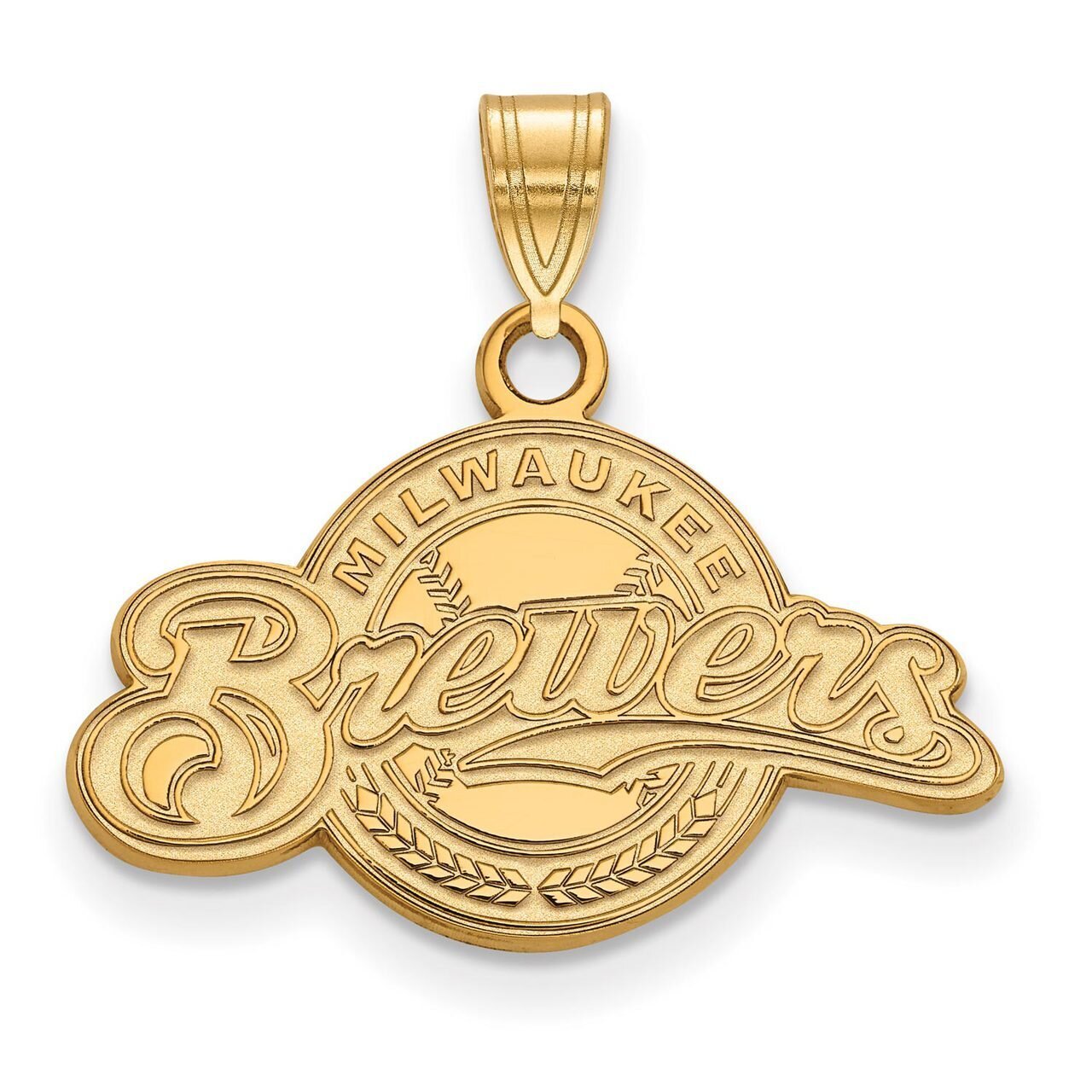Milwaukee Brewers Small Pendant 14k Yellow Gold 4Y028BRE