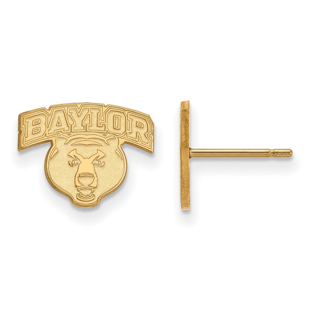 Baylor University x-Small Post Earring 14k Yellow Gold 4Y028BU
