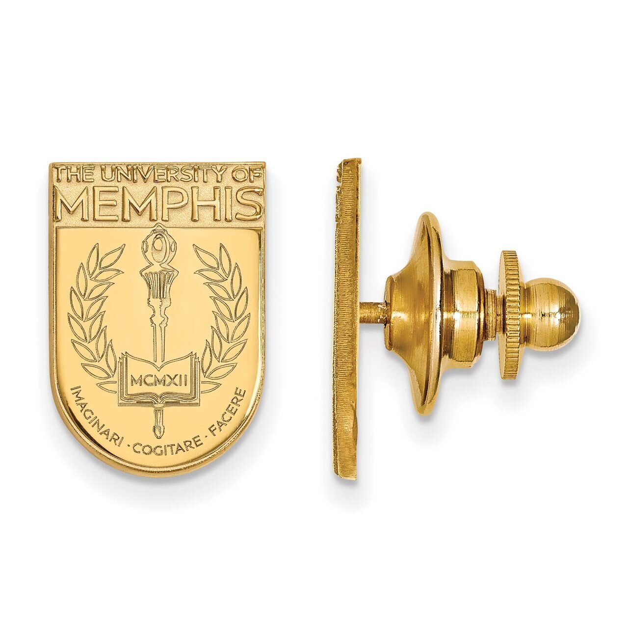 University of Memphis Crest Lapel Pin 14k Yellow Gold 4Y028UMP