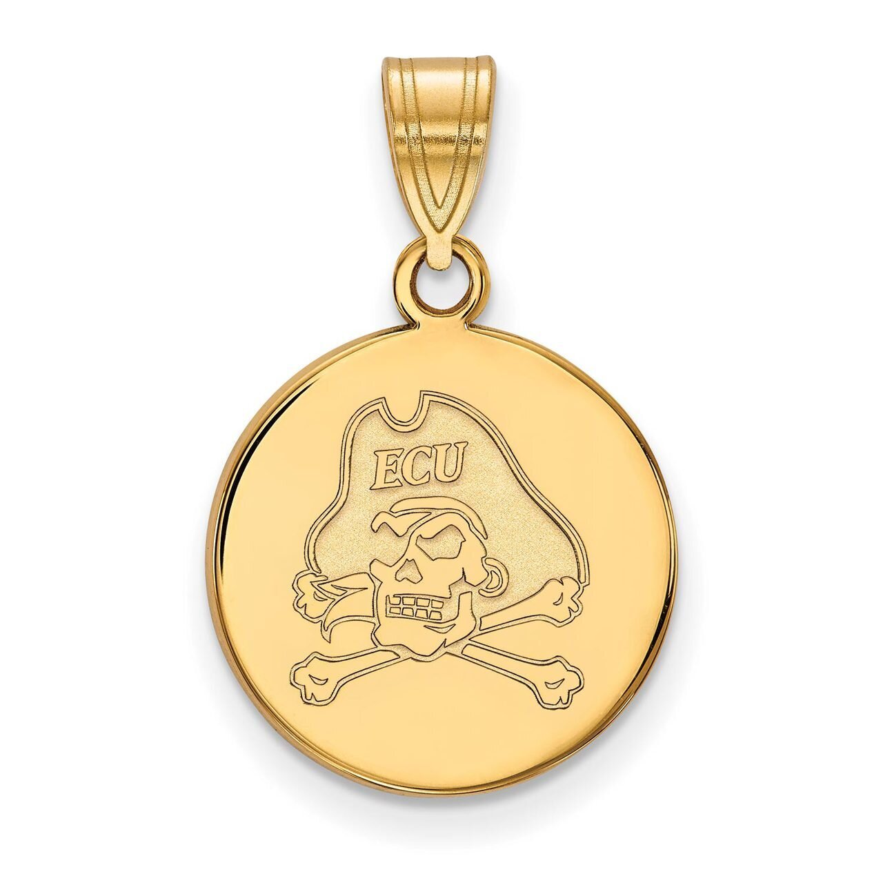 East Carolina University Medium Disc Pendant 14k Yellow Gold 4Y035ECU, MPN: 4Y035ECU, 886774879703