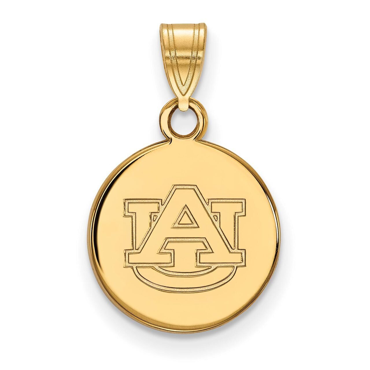 Auburn University Small Disc Pendant 14k Yellow Gold 4Y037AU, MPN: 4Y037AU, 886774879987