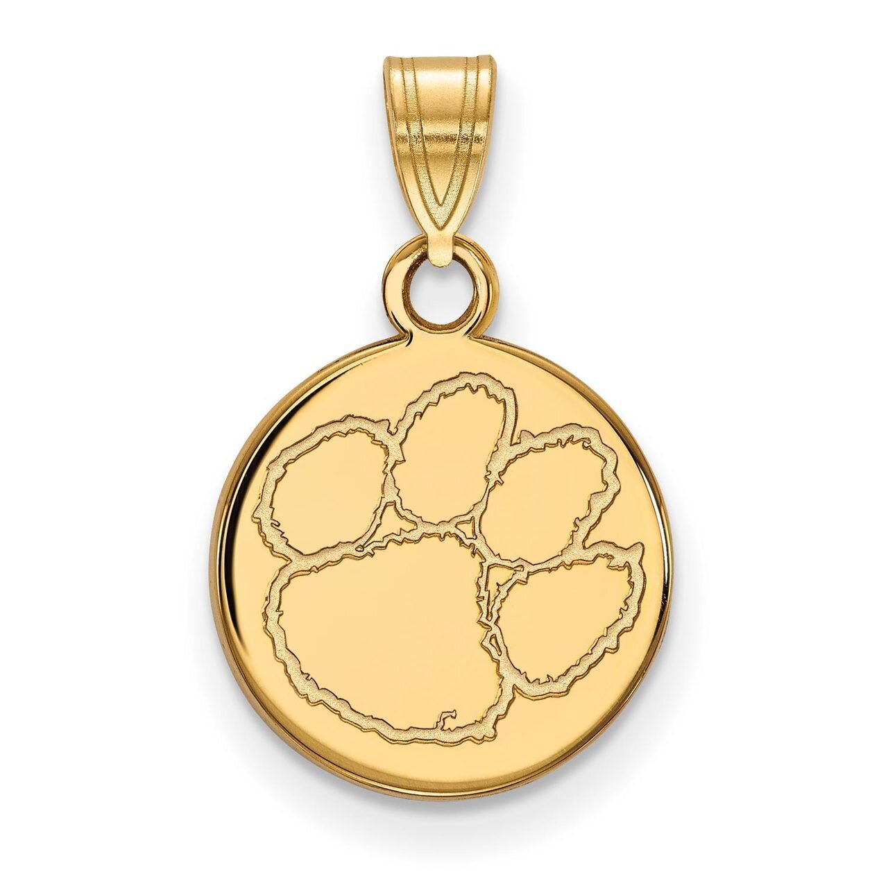 Clemson University Small Disc Pendant 14k Yellow Gold 4Y037CU, MPN: 4Y037CU, 886774880006