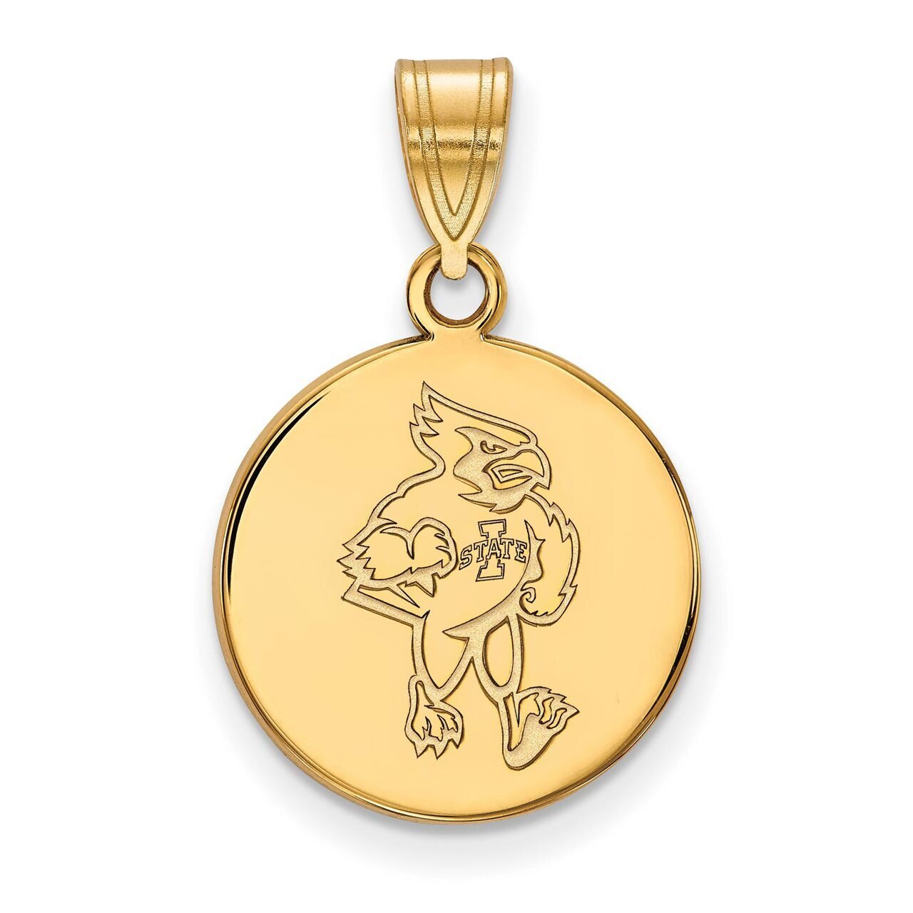 Iowa State University Medium Disc Pendant 14k Yellow Gold 4Y037IAS, MPN: 4Y037IAS, 886774880020