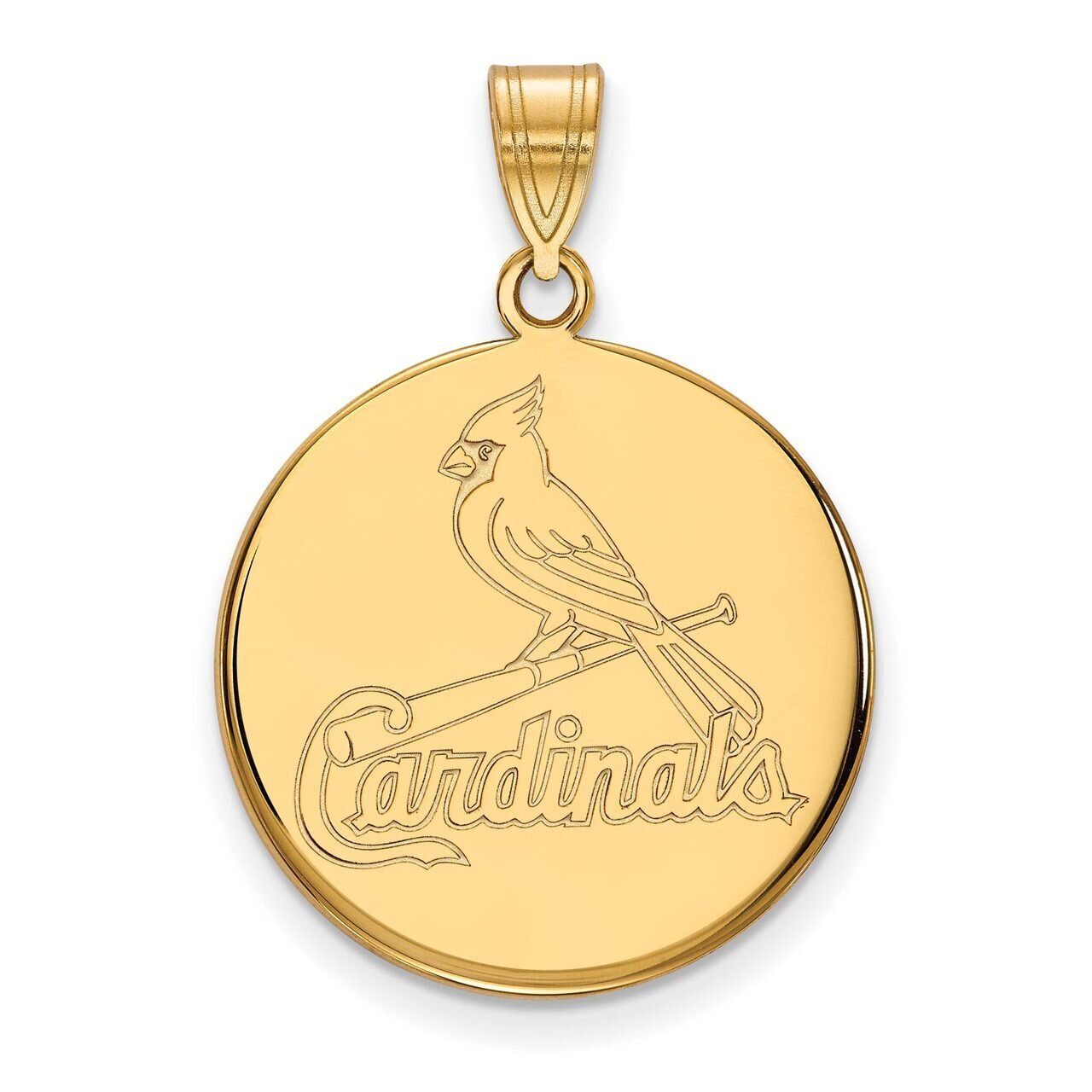 Saint Louis Cardinals Large Disc Pendant 14k Yellow Gold 4Y039CRD, MPN: 4Y039CRD, 886774880402