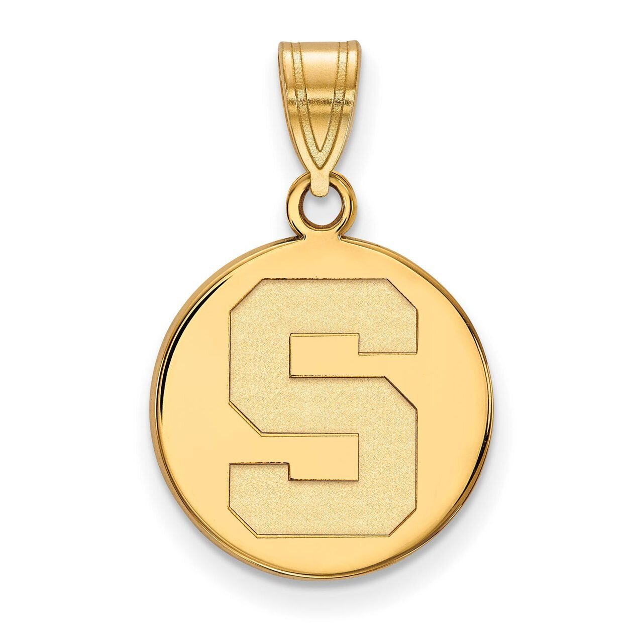 Michigan State University Medium Disc Pendant 14k Yellow Gold 4Y039MIS, MPN: 4Y039MIS, 886774880488