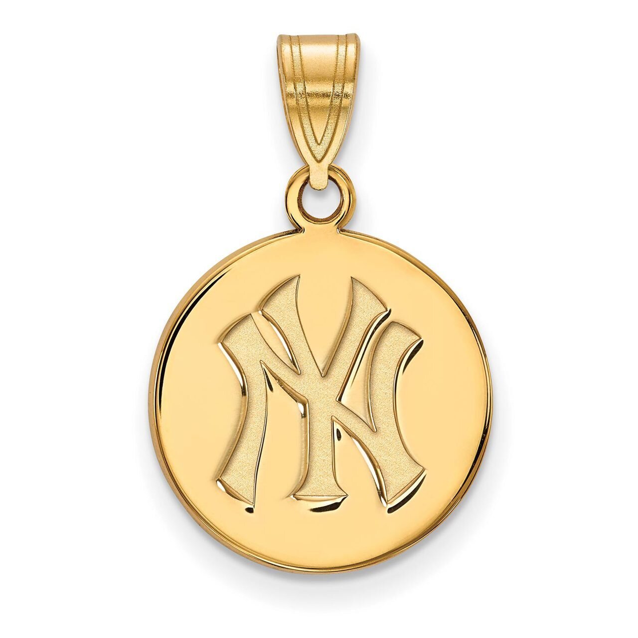 New York Yankees Medium Disc Pendant 14k Yellow Gold 4Y039YAN, MPN: 4Y039YAN, 886774764269