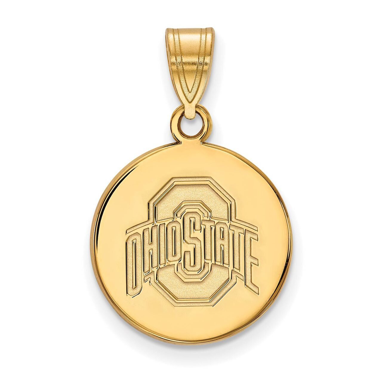 Ohio State University Medium Disc Pendant 14k Yellow Gold 4Y040OSU, MPN: 4Y040OSU, 886774880785