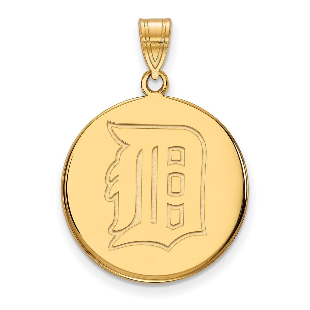 Detroit Tigers Large Disc Pendant 14k Yellow Gold 4Y041TIG, MPN: 4Y041TIG, 886774881133