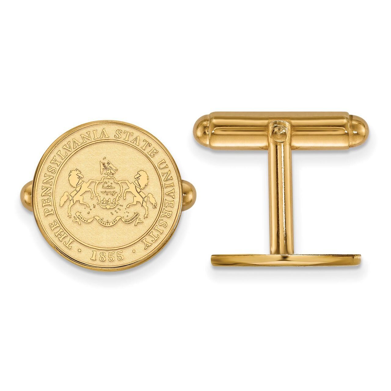 Penn State University Crest Cufflinks 14k Yellow Gold 4Y044PSU, MPN: 4Y044PSU, 886774882031